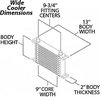 10-Row Wide Oil Cooler -6AN Male Hose Fitting - image 2