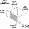 10-Row Wide Oil Cooler -8AN Male Hose Fitting - image 2