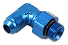 Radiused Fuel Pump & Regulator Fitting -8AN Male Flare to 3/4"-16 (-8AN O-Ring Port) Swivel - image 1