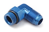 Radiused Fuel Pump & Regulator Fitting -8AN Male Flare to 7/8"-14 (-10AN O-Ring Port) Swivel - image 1