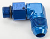 Radiused Fuel Pump & Regulator Fitting -8AN Male Flare to 9/16"-18 (-6AN O-Ring Port) Swivel - image 2