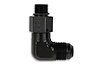 Ano-Tuff 90° Radiused Port Adapter -8AN Male Flare to 9/16"-18 (-6AN O-Ring Port) Swivel - image 1