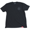 990364 Vintage T-Shirt Black w/Front and Rear Screen Print - image 1
