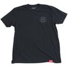 990389 Vintage T-Shirt Black w/Front and Rear Screen Print - image 1