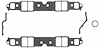 H/P Intake Gasket Small Block Chevy 262-400 V8 Engines - image 1