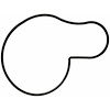 WATER PUMP GASKET; 2004-1995 CHR L4 148CI 2.4L DOHC 16 Valve; 2004-1996 DT L/D L4 148CI 2.4L DOHC 16 - image 1