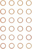 PUSH ROD TUBE SEAL SET; 1961-1960 GM H6 140CI 2.3L Corvair; 1963-1961 GM H6 145CI 2.4L Corvair; 1963 - image 1