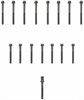 HEAD BOLT SET; 1989-1987 GM V6 173CI 2.8L Chevrolet; 1993 GM V6 189CI 3.1L Chevrolet; 1994-1988 GM V - image 1