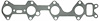 INTAKE MANIFOLD GASKET; 1979-1974 CHR L4 1995cc 2.0L SOHC 8 Valve; 1980-1979 DT L/D L4 1995cc 2.0L S - image 1