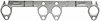EXH MANIFOLD GASKET 1982 GM L4 112CI 1.8L OHV 1986-1983 GM L4 121CI 2.0L OHV 1984-1983 GMT L/D L4 121CI 2.0L OHV - image 1
