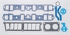 INTAKE MANIFOLD GASKET; 1995-1985 FOI V8 302CI 5.0L Bore 4.0000; 1995-1985 FOT L/D V8 302CI 5.0L Bor - image 1