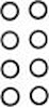 VALVE STEM SEAL SET; 1942-1932 FO V8 221CI 3.6L L-Head; 1942-1932 FOT L/D V8 221CI 3.6L L-Head; 1947 - image 1