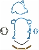 TIMING COVER GASKET SET; 1963-1962 GM V6 198CI 3.2L Buick; 1966-1964 GM V6 225CI 3.7L Buick; 1966 JE - image 1