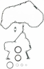 TIMING COVER GASKET SET; CUM L6 359CI 5.9L Diesel; CAS L6 359CI 5.9L Turbo-Diesel 12 Valve; CUM L6 3 - image 1