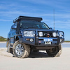 3415120B Winch Bumper w/ Fit Kit Fits Select Toyota Land Cruiser [Black Finish] - image 1