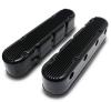 Two-Piece Aluminum Valve Covers GM LS Series, Finned Top, Matte Black Finish - image 1