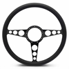 15 in. Racer Steering Wheel - Gloss Black Spokes, Black Grip - image 1