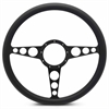 15 in. Racer Steering Wheel - Matte Black Spokes, Black Grip - image 1