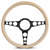 15 in. Racer Steering Wheel - Matte Black Spokes, Tan Grip - image 1