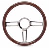 15 in. Launch Steering Wheel -  Clear Coat Spokes, Woodgrain Grip - image 1