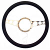 13 1/2 in. Racer Billet Steering Wheel Clear Coated Spokes Black Grip - image 1