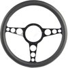 13 1/2 in. Racer Billet Steering Wheel Matte Black Spokes Black Grip - image 1