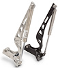 MS147-83CL Billet Aluminum Kinetic Hood Hinges for 1979-1993 Ford Mustang w/Stock Steel Hood [Bright Clear Protective Fusioncoat - image 1
