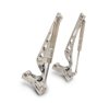 MS147-83P Billet Aluminum Kinetic Hood Hinges for 1979-1993 Ford Mustang w/Stock Steel Hood [Bright Polished Finish] - image 2