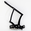 MS149-55FMB Billet Aluminum Hood Hinges 1965-1967 Chevy Chevelle, w/Fiberglass Hood [Matte Black Fusion-Coat Finish] - image 1