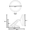 MS279-12CA Kinetic Round Mirror [Clear Anodize (Matte Silver) Finish] - image 3