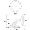 MS279-12CL Kinetic Round Mirror [Bright Clear Protective Fusioncoat Finish] - image 3
