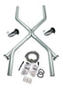 Universal X-Pipe with Electric Cutouts Includes wiring harness with actuator and all necessary hardware - image 1