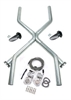 Universal X-Pipe with Electric Cutouts Includes wiring harness with actuator and all necessary hardware - image 1
