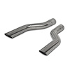 Brushed Stainless Rear Exit Tips 2.5" inlet, 2.5" outlet, 24" length - image 1
