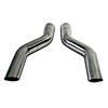 Brushed Stainless Rear Exit Tips 2.5" inlet, 2.5" outlet, 24" length - image 2