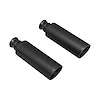 Black Ceramic Coated Stainless Steel Exhaust Tips Clamp-On - image 1