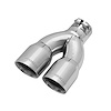 Polished Stainless Steel Dual Exhaust Tip Clamp-On - image 1