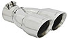Polished Stainless Steel Dual Exhaust Tip Clamp-On - image 2