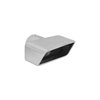 Polished Stainless Steel Exhaust Tip Single Wall, Angle Cut, Rolled Edge - image 2
