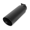Black Clamp-On Ceramic Coated Stainless Steel Exhaust Tip - image 1