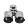 Polished 304S Stainless Steel Dual Exhaust Tip Weld-On 3 in. Inlet/Outlet - image 2