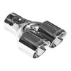Polished 304S Stainless Steel Dual Exhaust Tip Weld-On 3 in. Inlet/Outlet - image 3