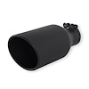 15404B Exhaust Tip; 4.5-in. Black Angle Cut Fits 2.5-in. Tubing, 11.00-in Long - Clamp On - image 1