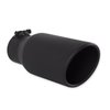 15405B Exhaust Tip; 5.0-in. Black Angle Cut Fits 3.5-in. Tubing, 12.00-in Long - Clamp On - image 2