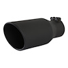 15406B Exhaust Tip; 4.5-in. Black Angle Cut Fits 3.0-in. Tubing, 11.00-in Long - Clamp On - image 1