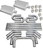 FlowMonster/JEGS Aluminized Exhaust System Kit - Universal - 2.500 in. Tubing - Offset In/Center Out - image 1