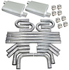 FlowMonster/JEGS Aluminized Exhaust System Kit - Universal - 2.500 in. Tubing - Offset In/Offset Out - image 1
