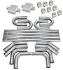 FlowMonster/JEGS Aluminized Exhaust System Kit - Universal - 3 in. Tubing - Center In/Center Out - image 1