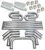 FlowMonster/JEGS Aluminized Exhaust System Kit - Universal - 3 in. Tubing - Offset In/Offset Out - image 1