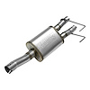 Oval FlowFX Muffler 2009-2018 Dodge Ram 1500 Trucks 5.7L Center In/Dual Out: 3.000 in./2.250 in.